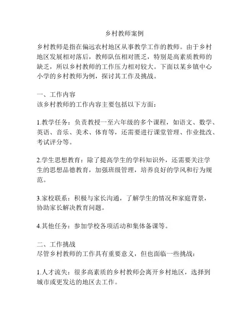 乡村教师案例