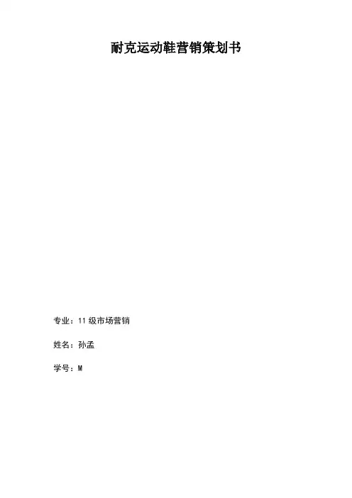 耐克nike营销策划方案大全范文