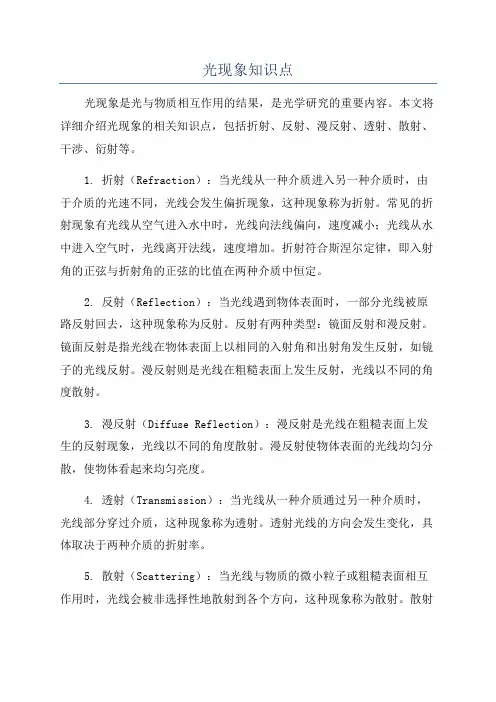光现象知识点