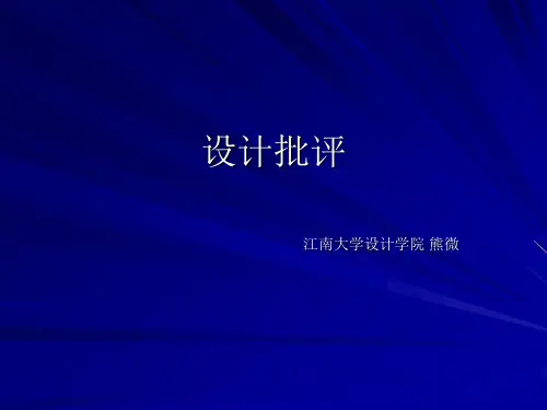 设计批评PPT