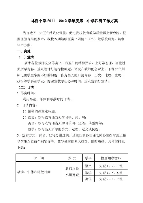 四清方案