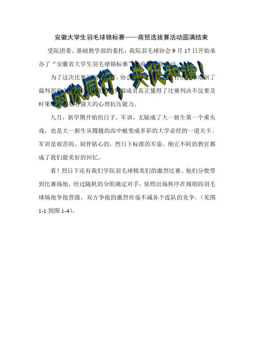 羽毛球协会的新闻稿
