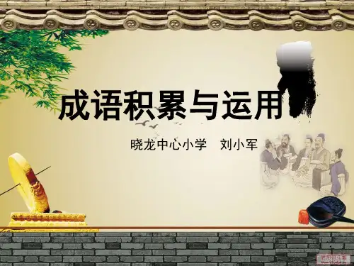 六年级成语积累与运用(课堂PPT)