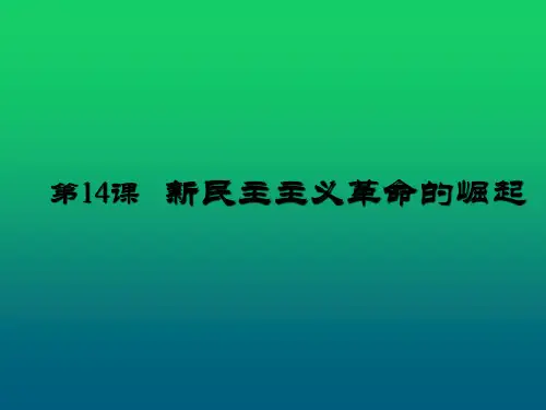 人教版高中历史必修一第14课 新民主主义革命的崛起 (共20张PPT)