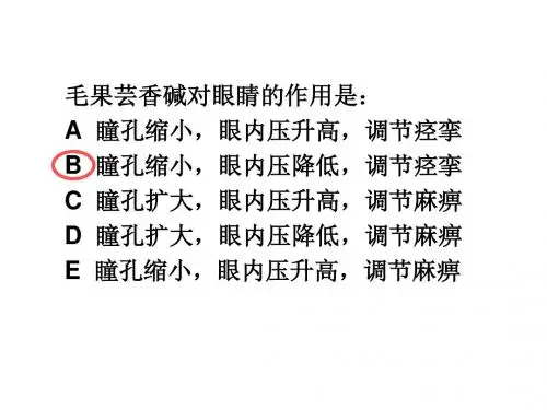 第章抗胆碱药PPT课件