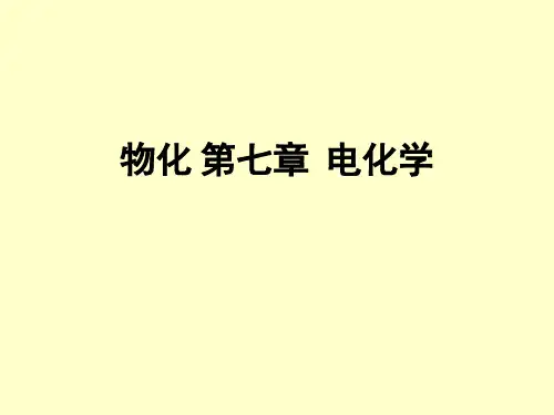 物化 第七章  电化学ppt课件
