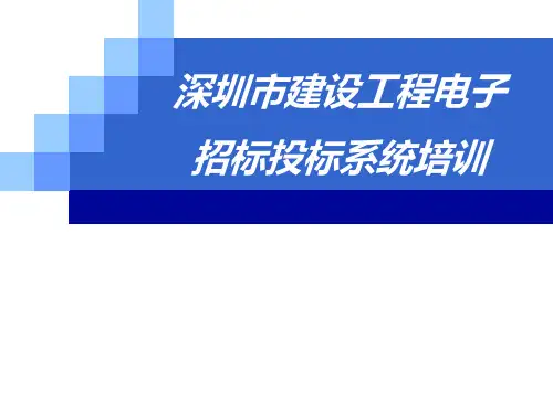 某市建设工程电子招标投标系统培训教材(PPT 116页)