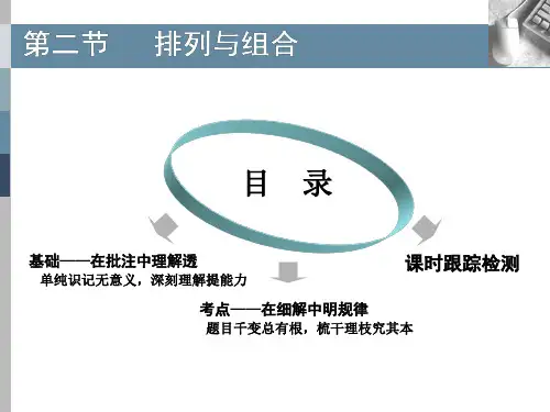 2020版高考理科数学(人教版)一轮复习课件：第十章 第二节 排列与组合 