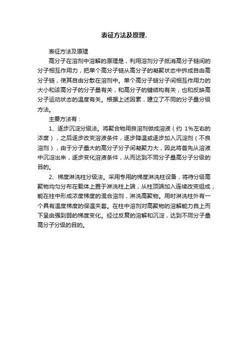 表征方法及原理.