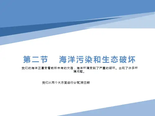 海洋污染和生态破坏
