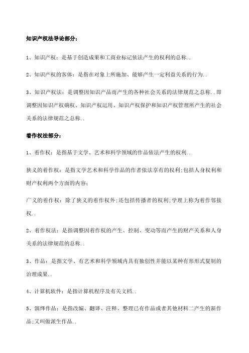 知识产权法名词解释