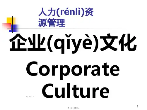 (整理)人力资源管理企业文化