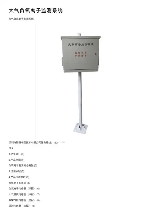 大气负氧离子监测系统