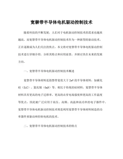 宽禁带半导体电机驱动控制技术