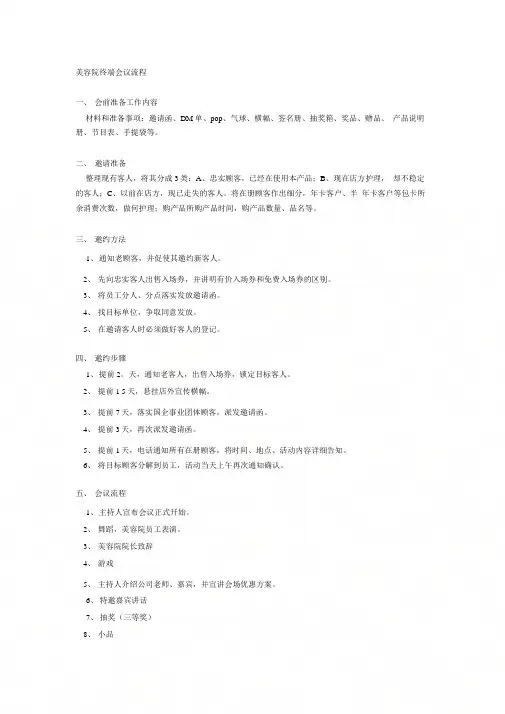 《美容院终端会议流程》