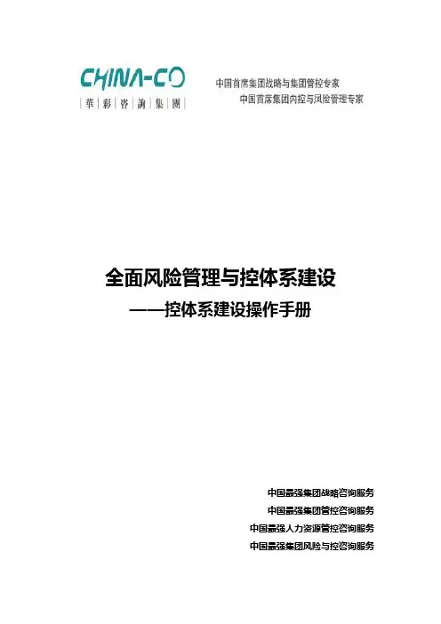 全面风险管理与内控体系建设__内控体系建设操作手册(DOC39页)