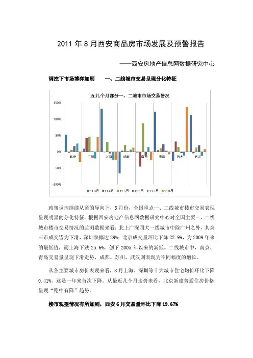 2011年8月西安商品房市场发展及预警报告