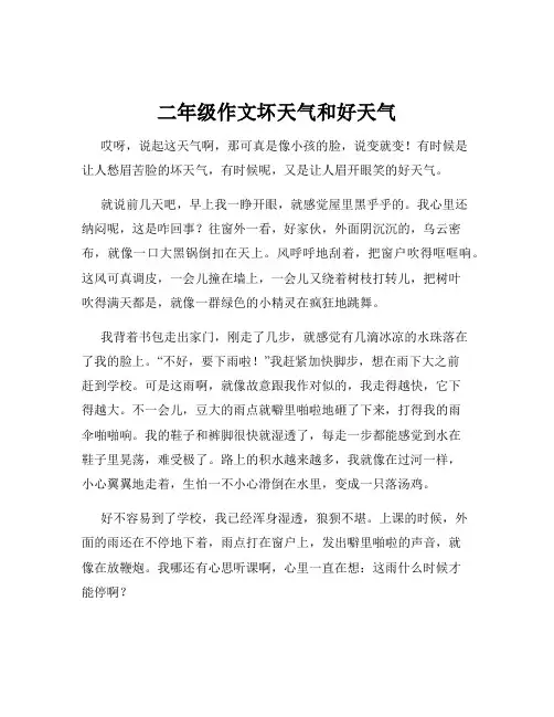 二年级作文坏天气和好天气