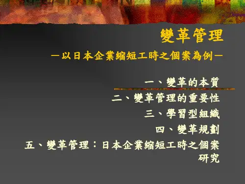 变革管理(PPT)