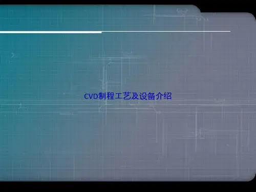 CVD制程工艺及设备介绍讲课文档