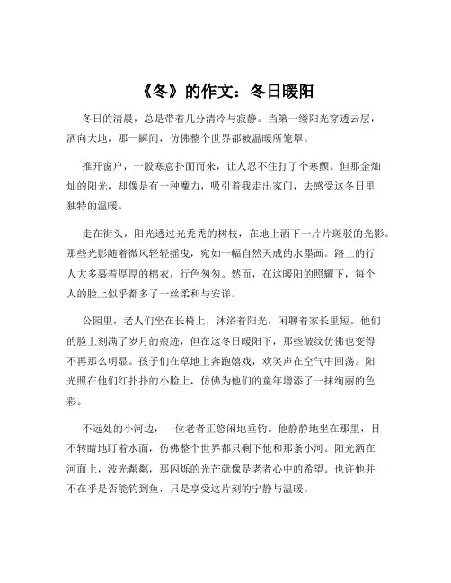 《冬》的作文：冬日暖阳
