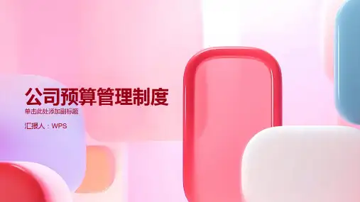 公司预算管理制度(附带配套表格)(拿来就用)ppt