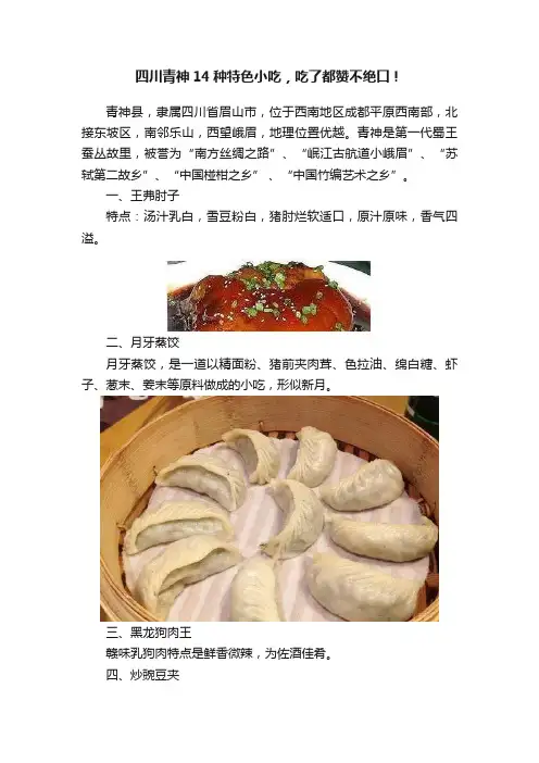 四川青神14种特色小吃，吃了都赞不绝口！