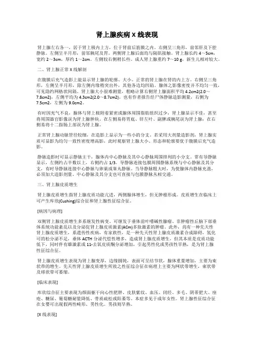 肾上腺疾病X线表现