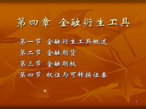 第四章金融衍生工具