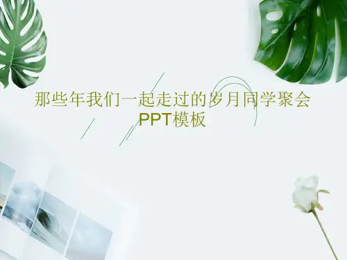 那些年我们一起走过的岁月同学聚会PPT模板共17页文档