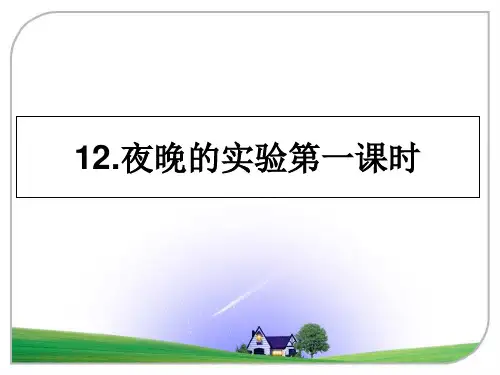 最新12.夜晚的实验第一课时教学讲义ppt课件
