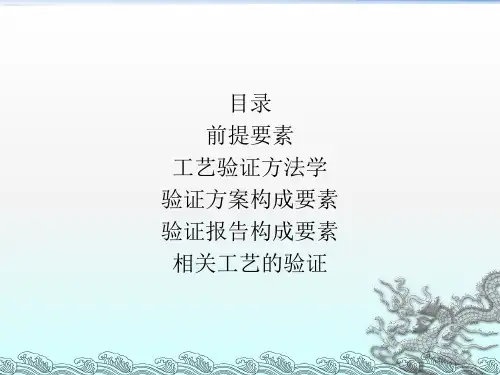 原料药工艺验证PPT课件