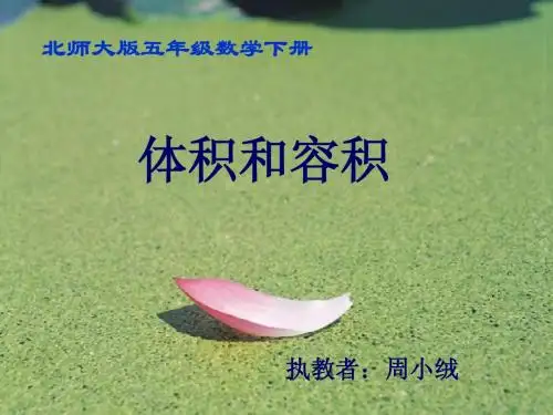 北师大版数学五年级下册《体积与容积》PPT课件之八2013