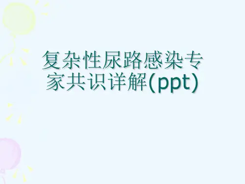 复杂性尿路感染专家共识详解(ppt)