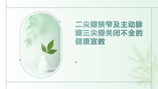 二尖瓣狭窄及主动脉瓣三尖瓣关闭不全的健康宣教