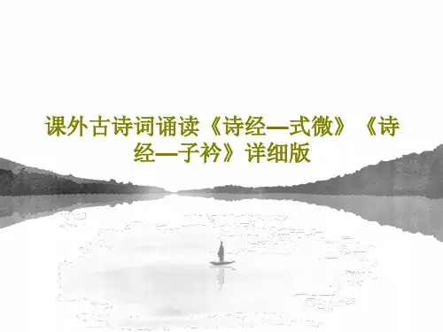 课外古诗词诵读《诗经—式微》《诗经—子衿》详细版48页PPT