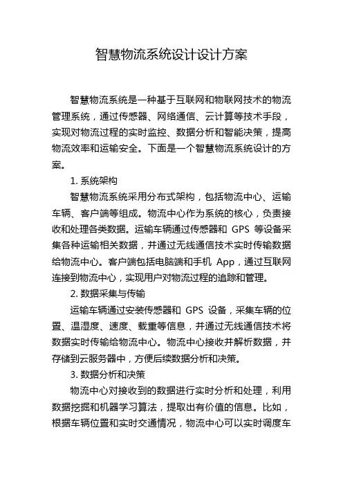 智慧物流系统设计设计方案