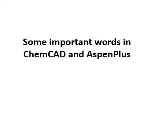 aspen plus模拟软件中的常用词汇
