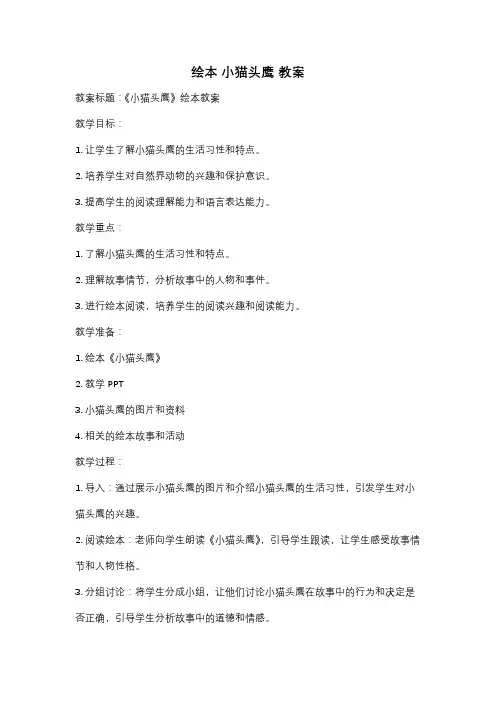 绘本 小猫头鹰 教案