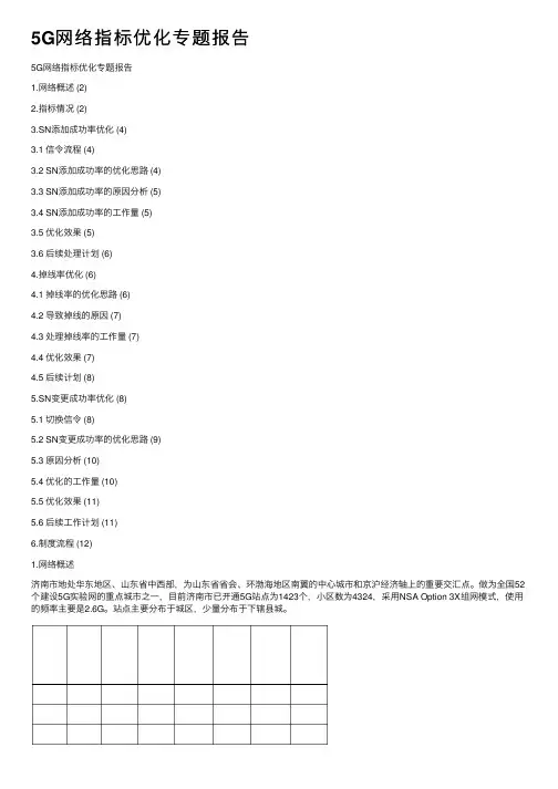 5G网络指标优化专题报告