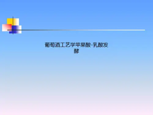 葡萄酒工艺学苹果酸-乳酸发酵