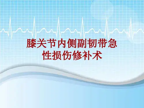 外科手术教学资料：膝关节内侧副韧带急性损伤修补术讲解模板