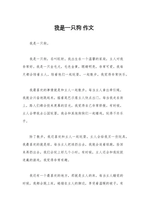 我是一只狗 作文