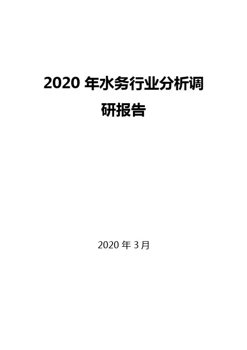 2020水务行业分析调研