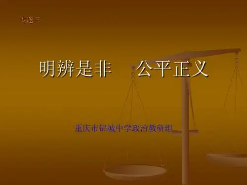 初中思品专题03明辨是非公平正义
