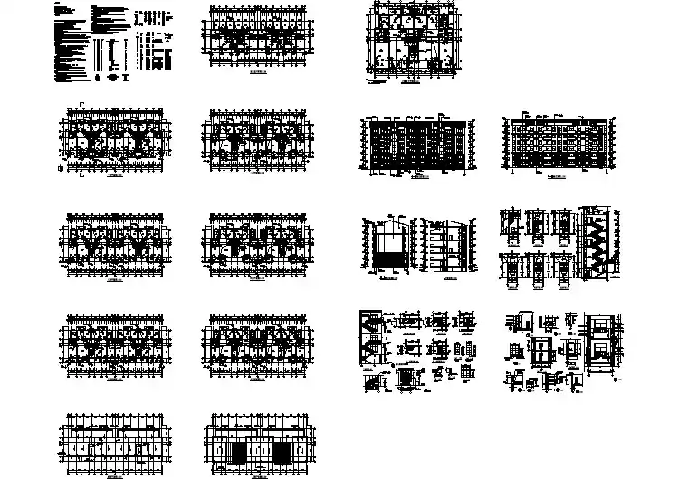 福州市某小区3000平米6层砖混结构住宅楼全套建筑设计CAD图纸