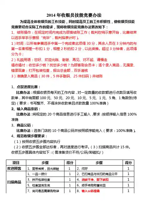 超市员工技能比拼