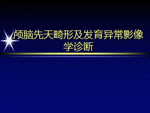 颅脑先天畸形及发育异常影像学诊断