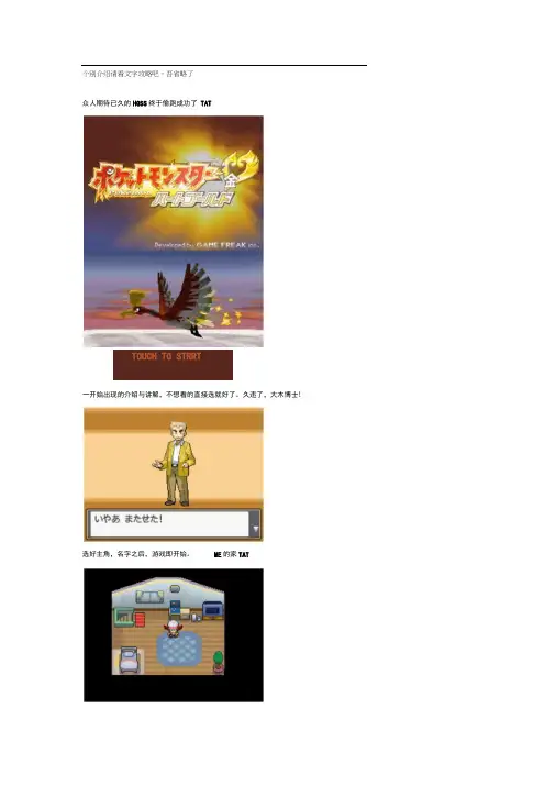 口袋妖怪心之金攻略