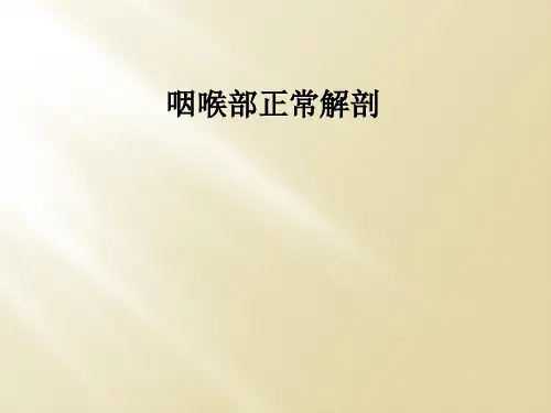 咽喉部正常解剖